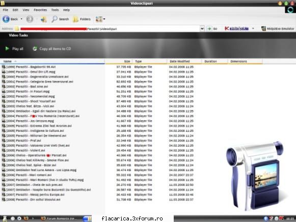 parazitii videoclips pack parola acces: fisiere: