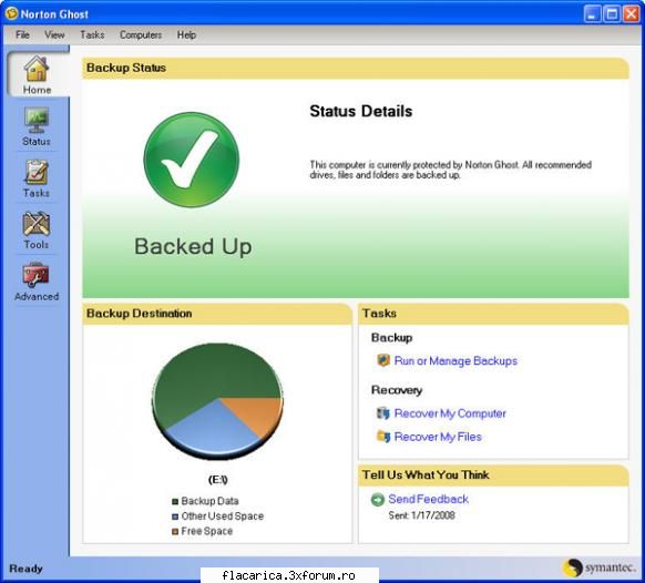 norton ghost (windows vista xp) key recovery points ftp site for easier offsite backup (added this