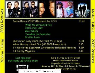 modern talking the mix 2009 modern talking the mix usa |genre: dance |duration: 00:49:55 |format: